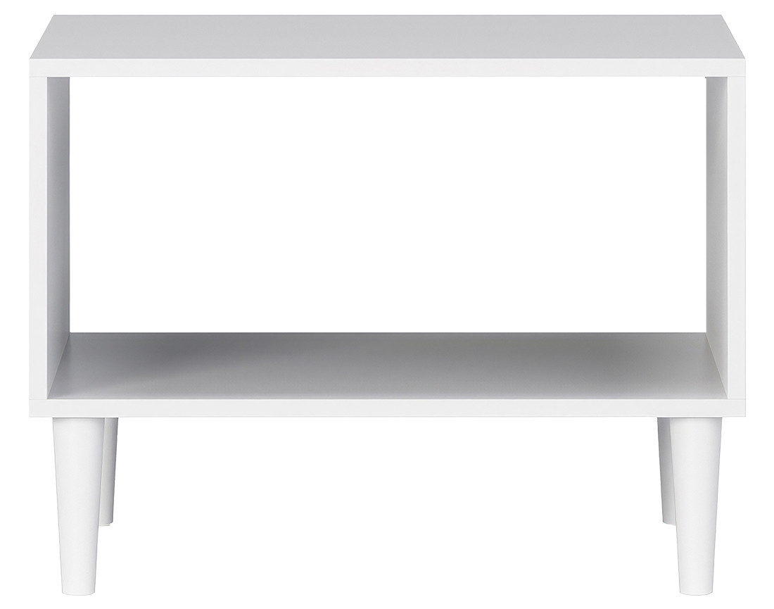 Table basse blanc 1 niche 60 cm Gaby