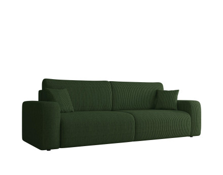Canapé droit 3 places convertible avec coffre en velours côtelé Artemisa