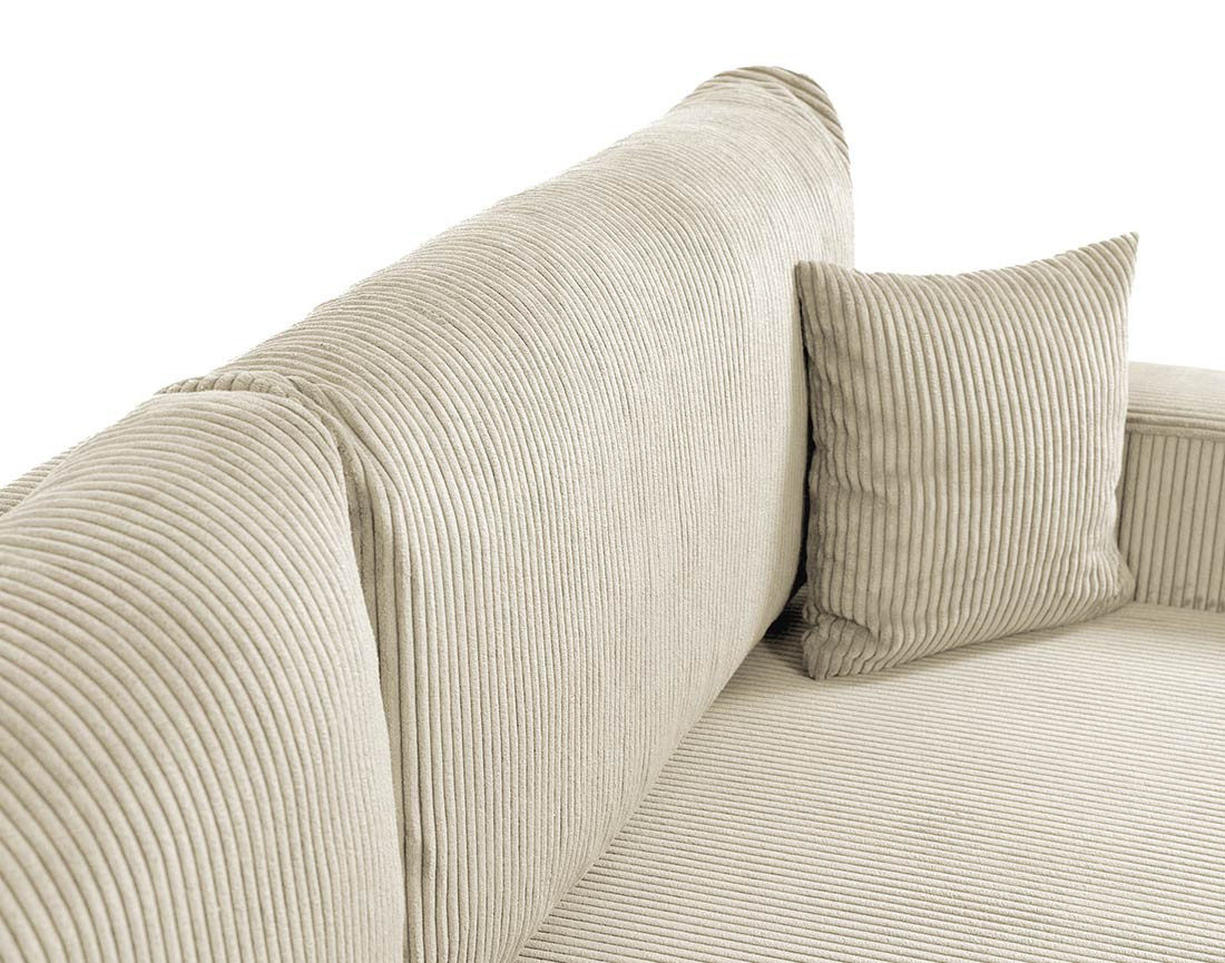 Canapé droit 3 places convertible avec coffre en velours côtelé Artemisa Canapé droit 3 places convertible avec coffre en velours côtelé Artemisa
