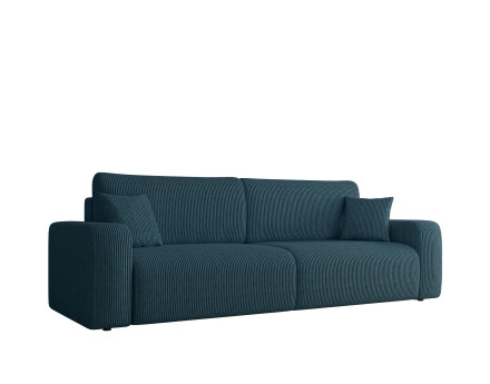 Canapé droit 3 places convertible avec coffre en velours côtelé Artemisa