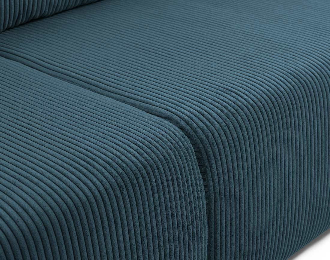 Canapé droit 3 places convertible avec coffre en velours côtelé Artemisa