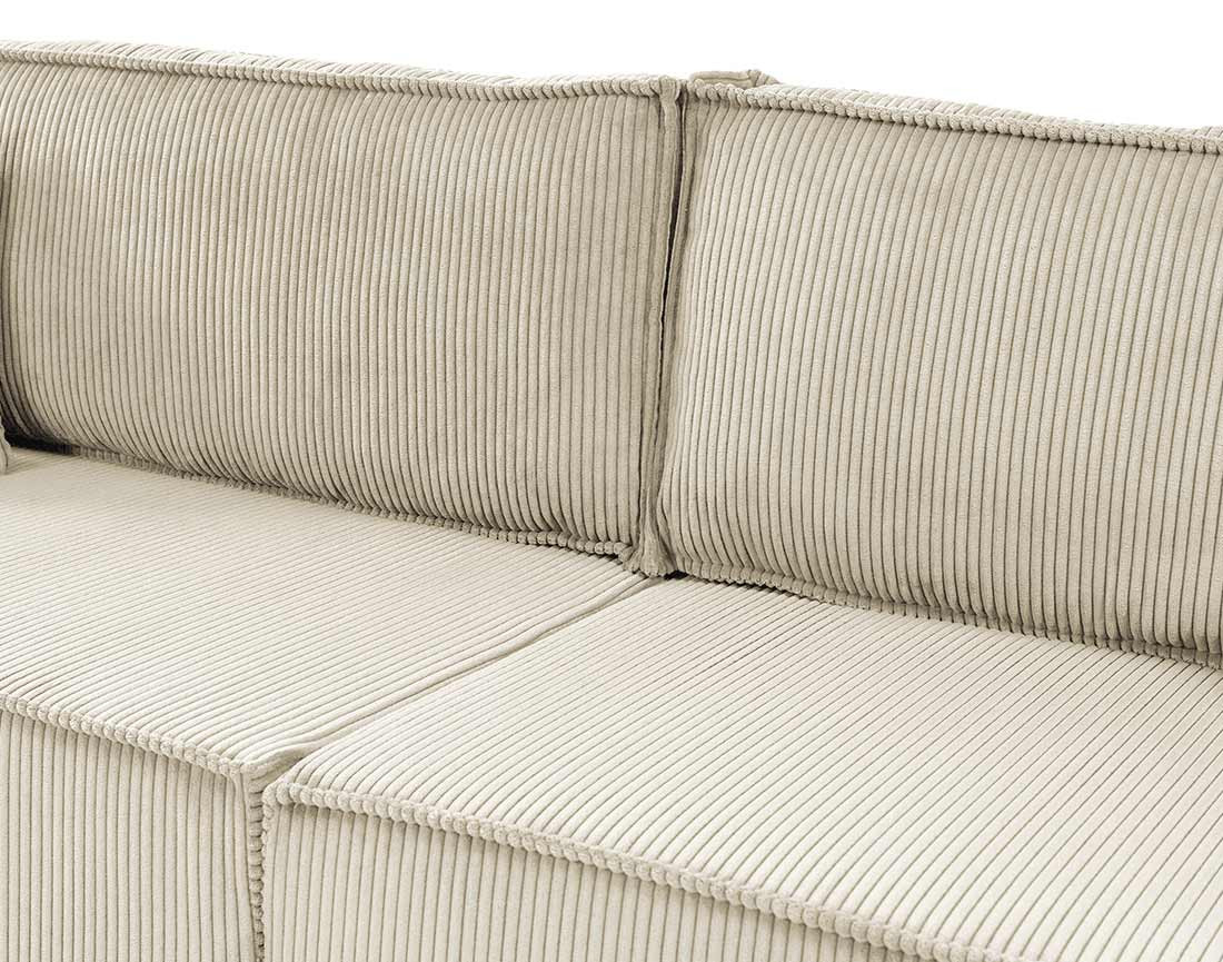 Canapé droit 3 places convertible avec coffre en velours côtelé Cezanne Canapé droit 3 places convertible avec coffre en velours côtelé Cezanne