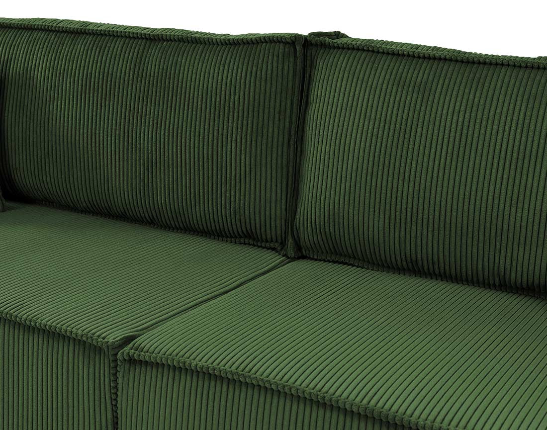 Canapé droit 3 places convertible avec coffre en velours côtelé Cezanne