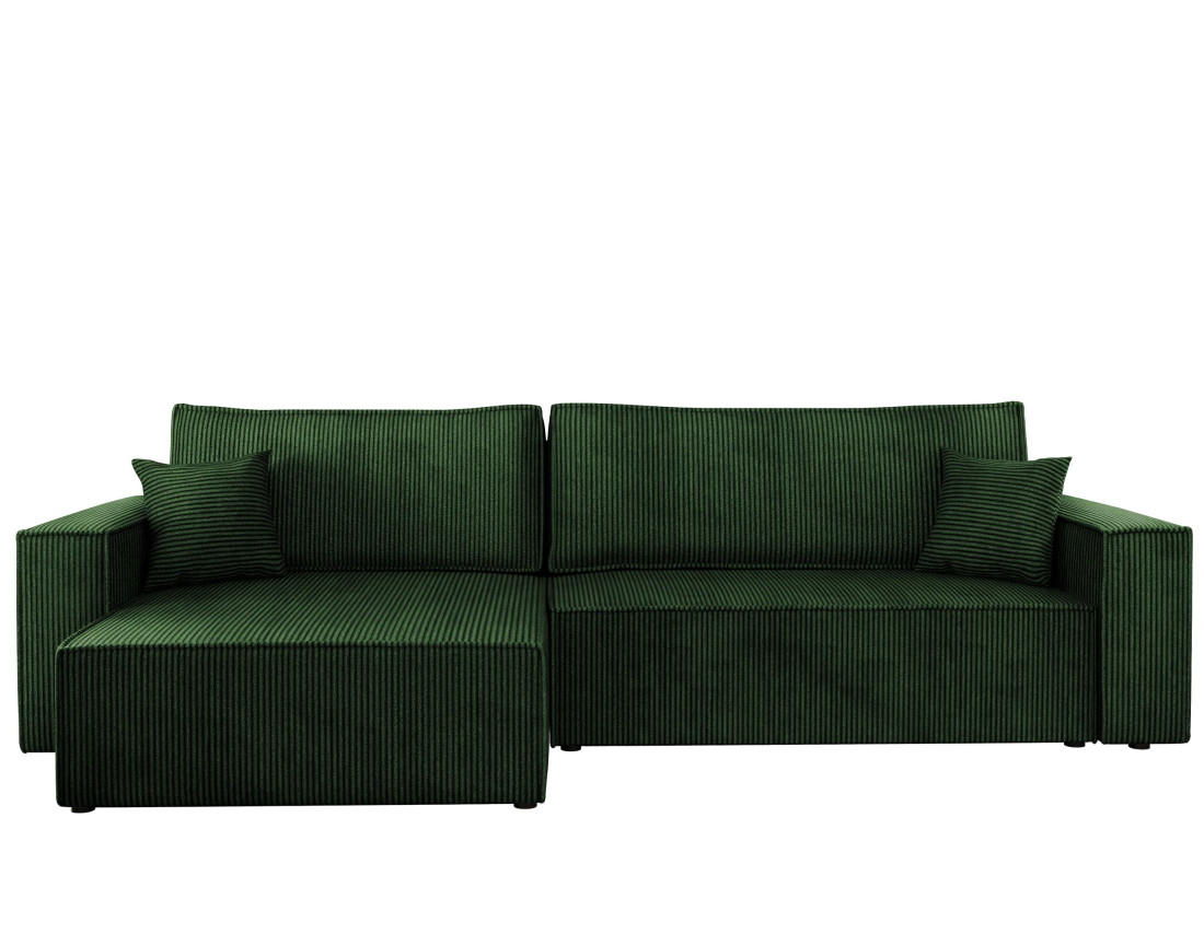 Canapé d'angle réversible 5 places convertible avec coffre en velours côtelé Cezanne