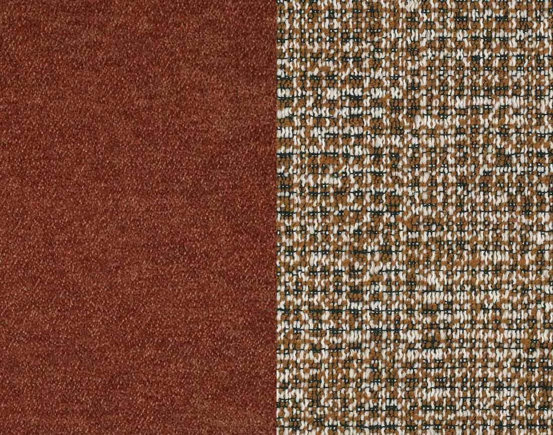 Canapé droit 3 places convertible avec coffre en tissu et tissu texturé Wilson