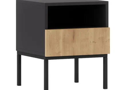 Table de chevet bois et noir 40 cm Felicia