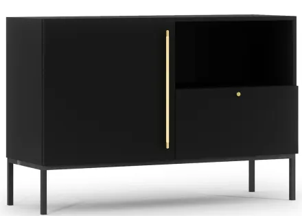 Buffet bas noir 120 cm Felicia