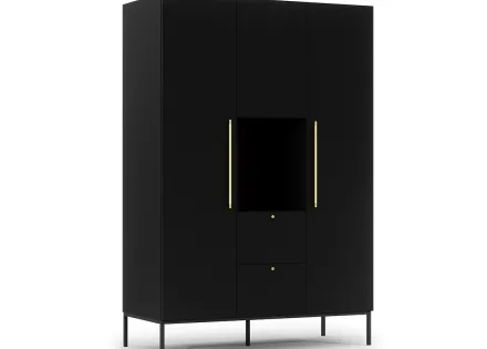 Armoire noir 135x200 cm Felicia