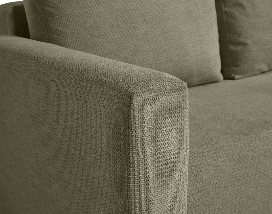 Canapé d'angle réversible 4 places convertible avec coffre en tissu texturé Canopy