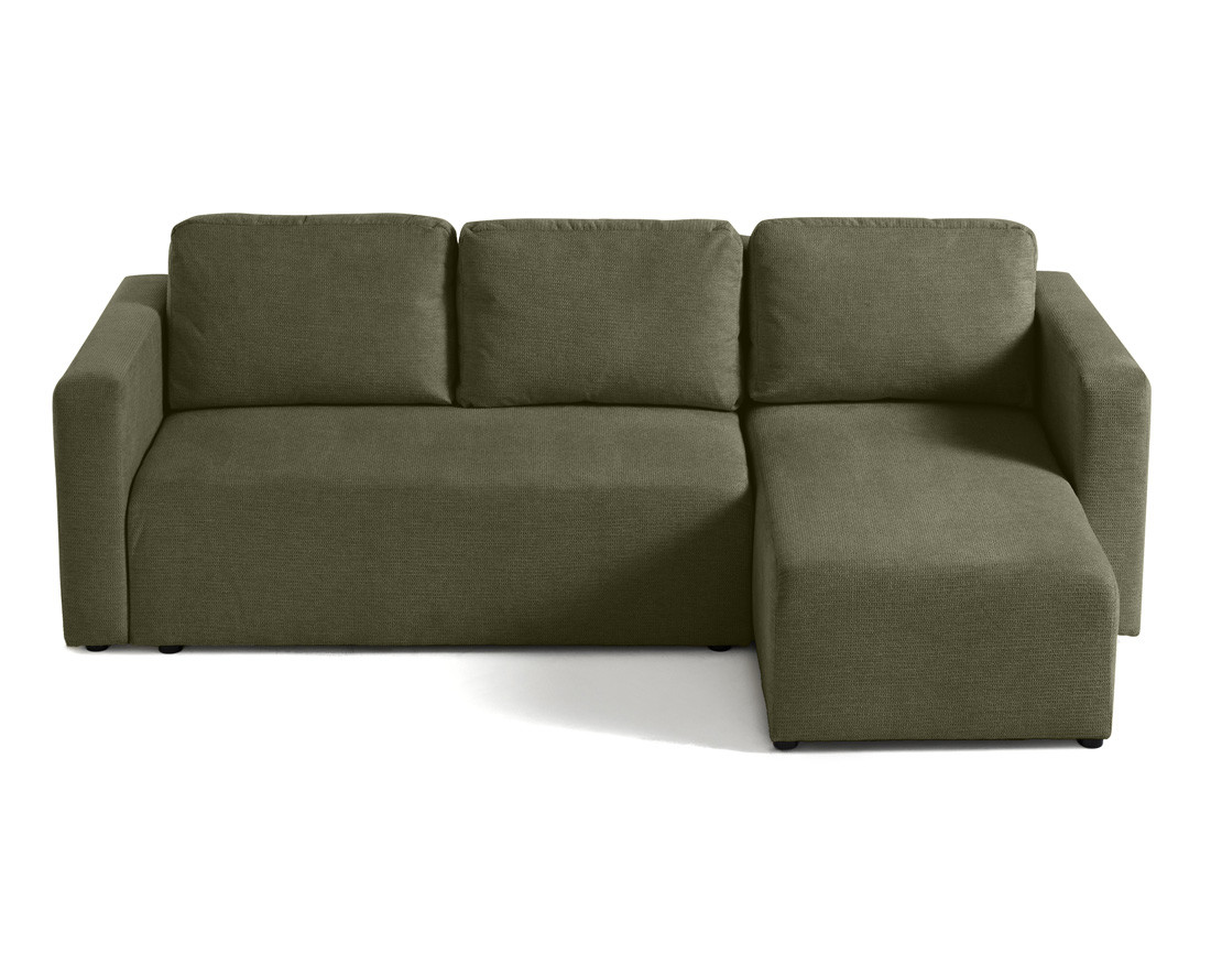 Canapé d'angle réversible 4 places convertible avec coffre en tissu texturé Canopy