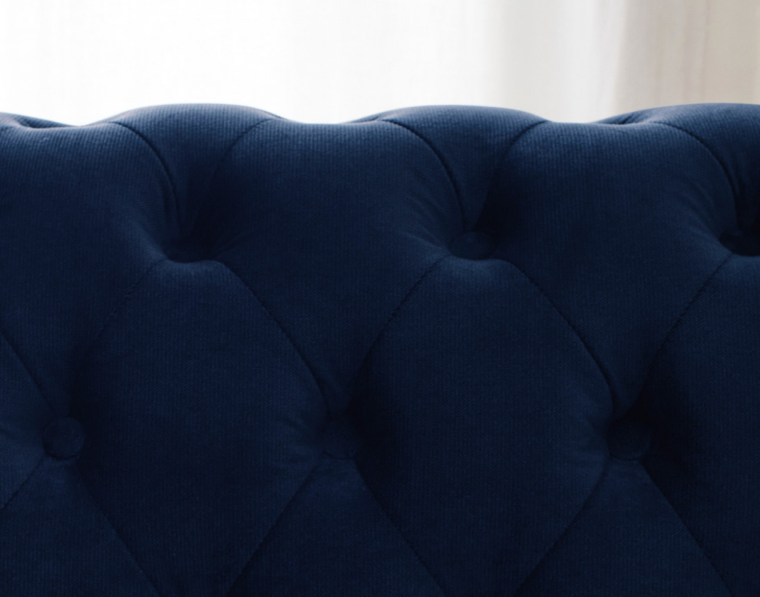 Canapé Chesterfield d'angle réversible 5 places en velours William