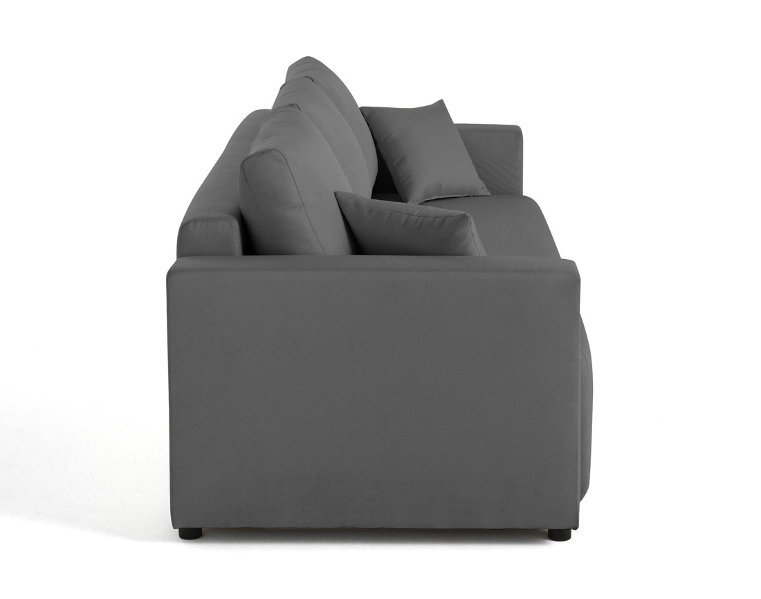 Canapé 3 places convertible avec coffre en tissu Regala