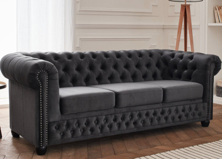 Canapé Chesterfield 3 places en velours William
