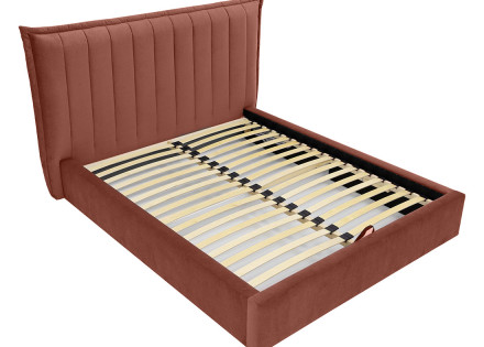 Lit coffre 140x200 cm en velours Esmee