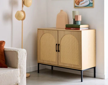 Buffet bas bois 2 portes 100 cm Nagato