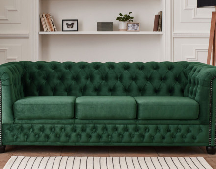 Canapé Chesterfield 3 places en velours William