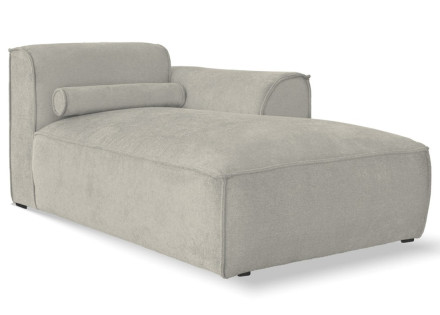 Module d'assise méridienne droit en tissu texturé Felix