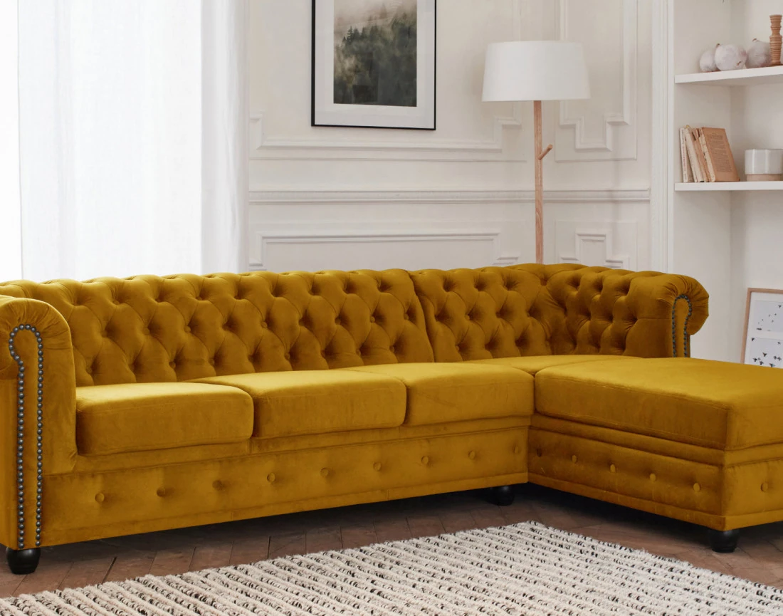 Canapé Chesterfield d'angle...