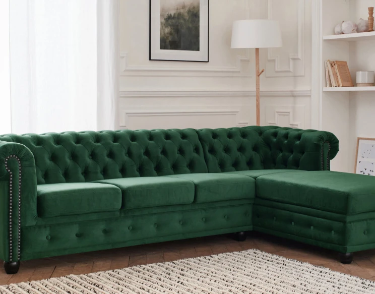 Canapé Chesterfield d'angle...