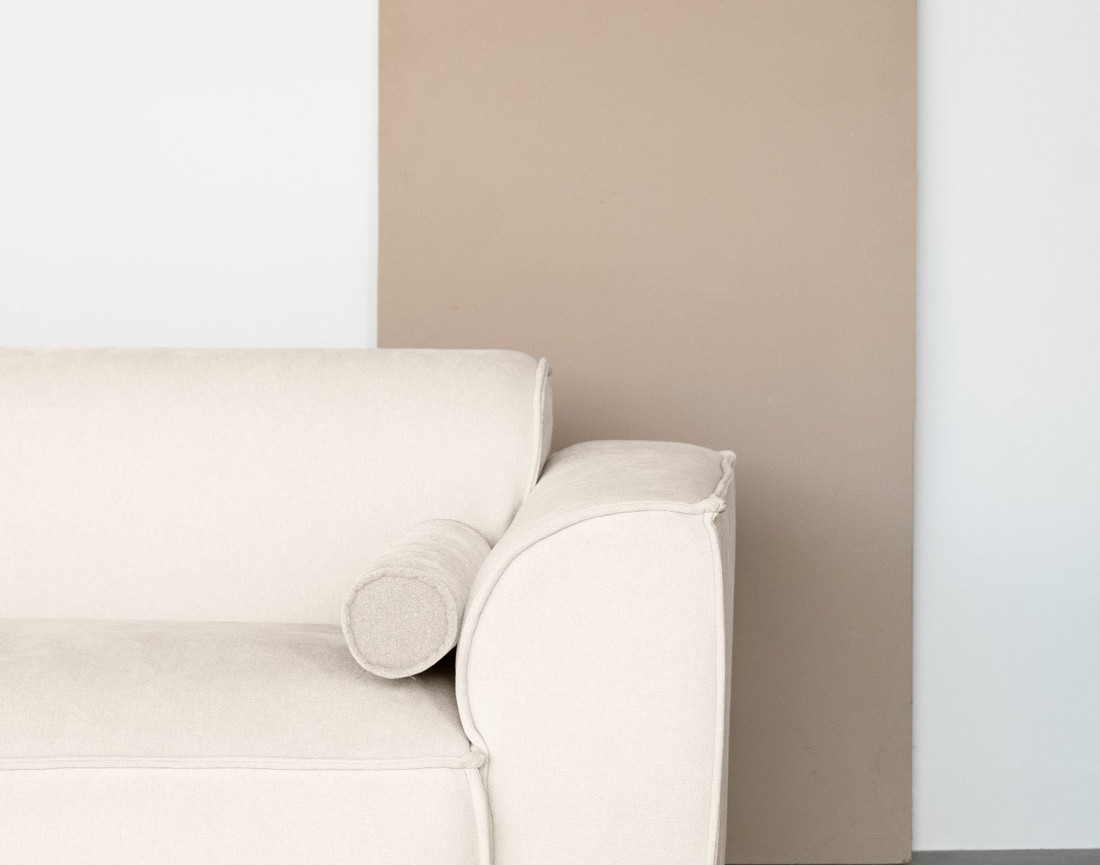 Module d'assise droit en tissu texturé Felix