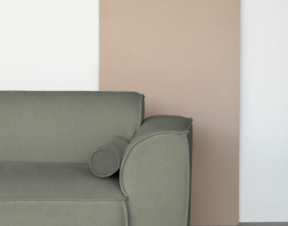 Module d'assise droit en tissu texturé Felix
