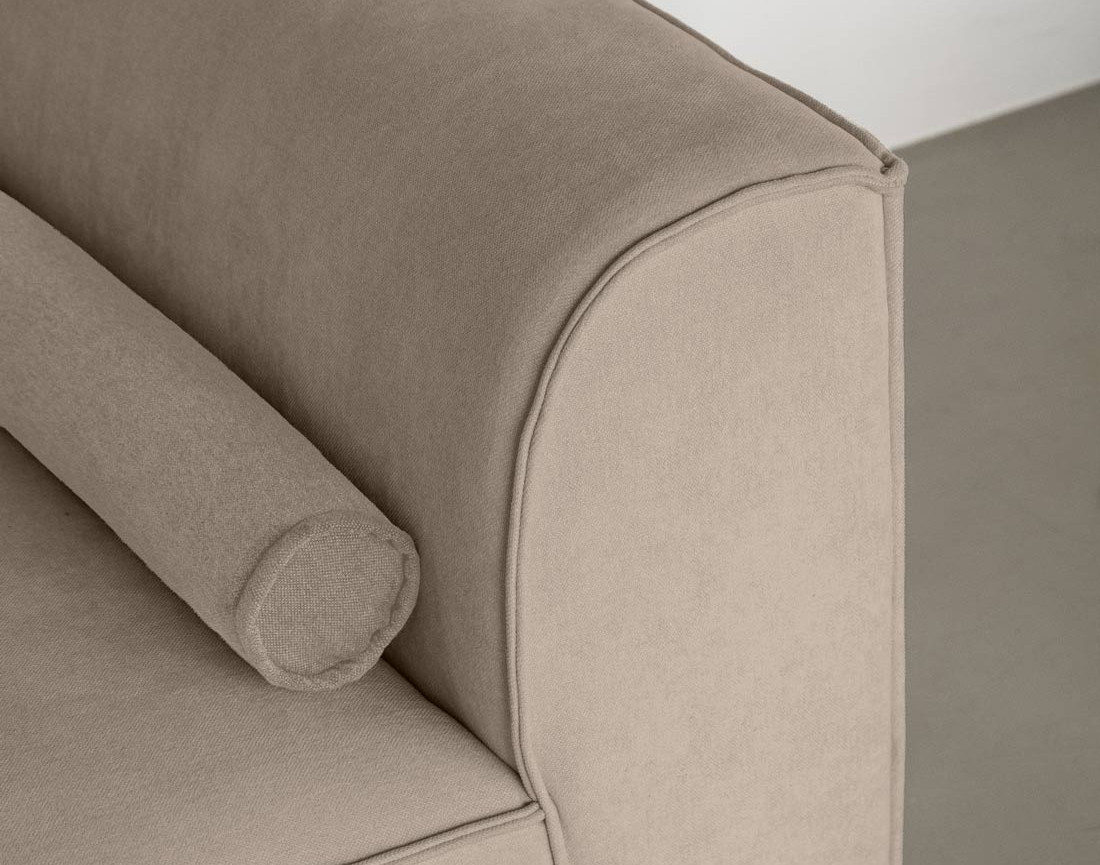 Module d'assise droit en tissu texturé Felix
