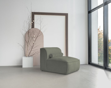 Module d'assise sans accoudoirs en tissu texturé Felix