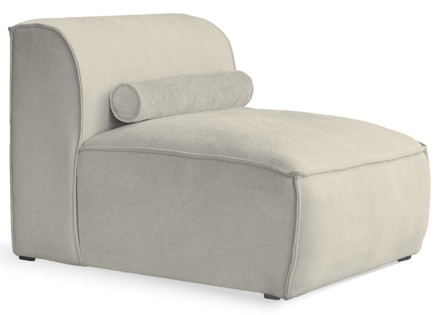 Module d'assise sans accoudoirs en tissu texturé Felix