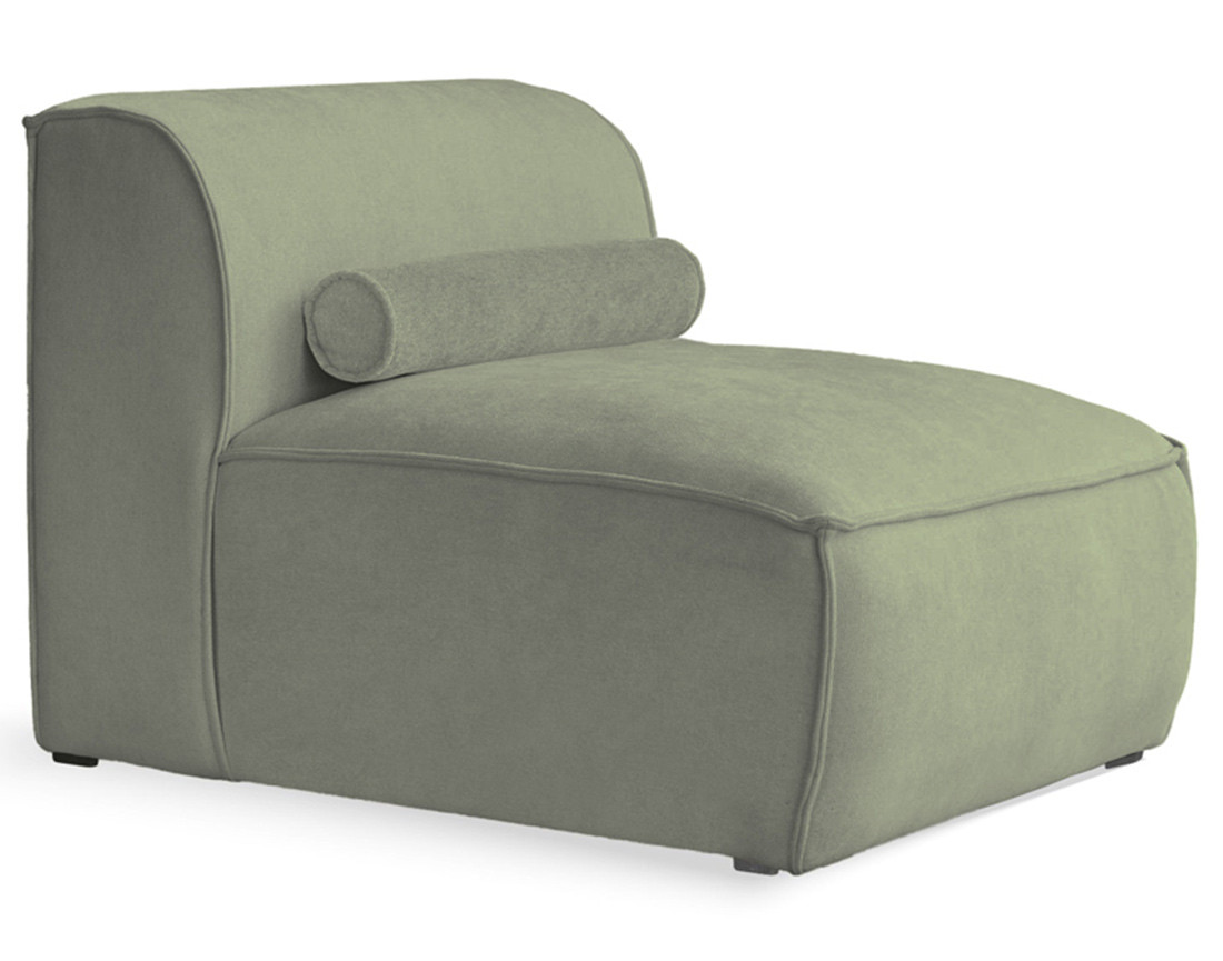 Module d'assise sans accoudoirs en tissu texturé Felix