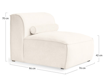 Module d'assise sans accoudoirs en tissu texturé Felix
