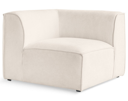 Module d'assise d'angle réversible en tissu texturé Felix