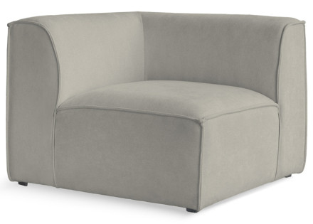 Module d'assise d'angle réversible en tissu texturé Felix