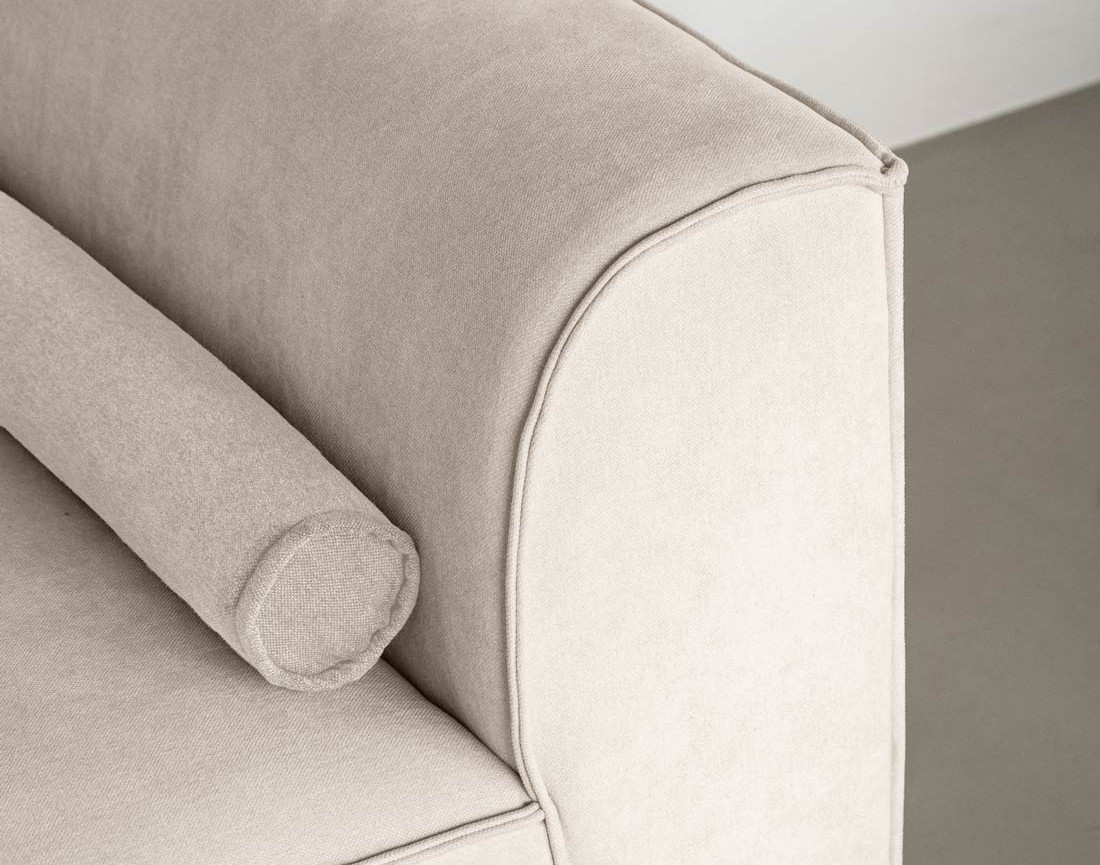 Canapé modulable 2 places en tissu texturé Felix