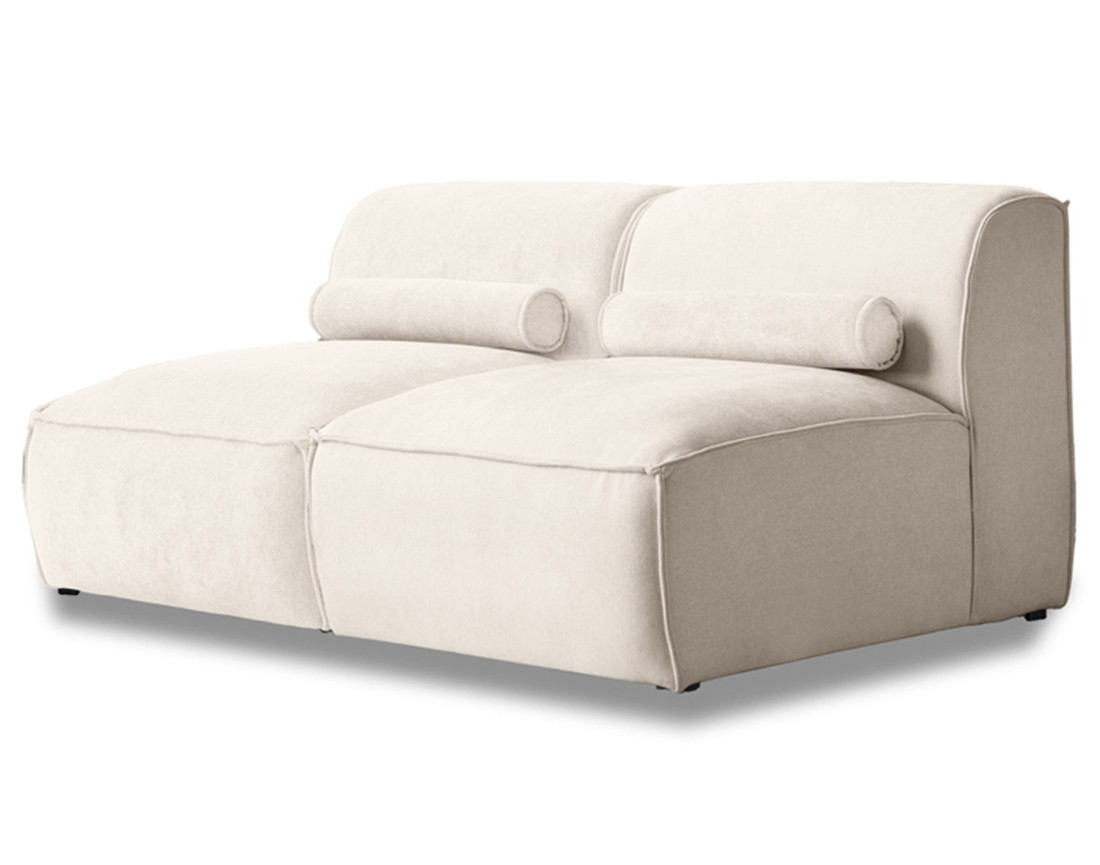 Canapé modulable 2 places en tissu texturé Felix