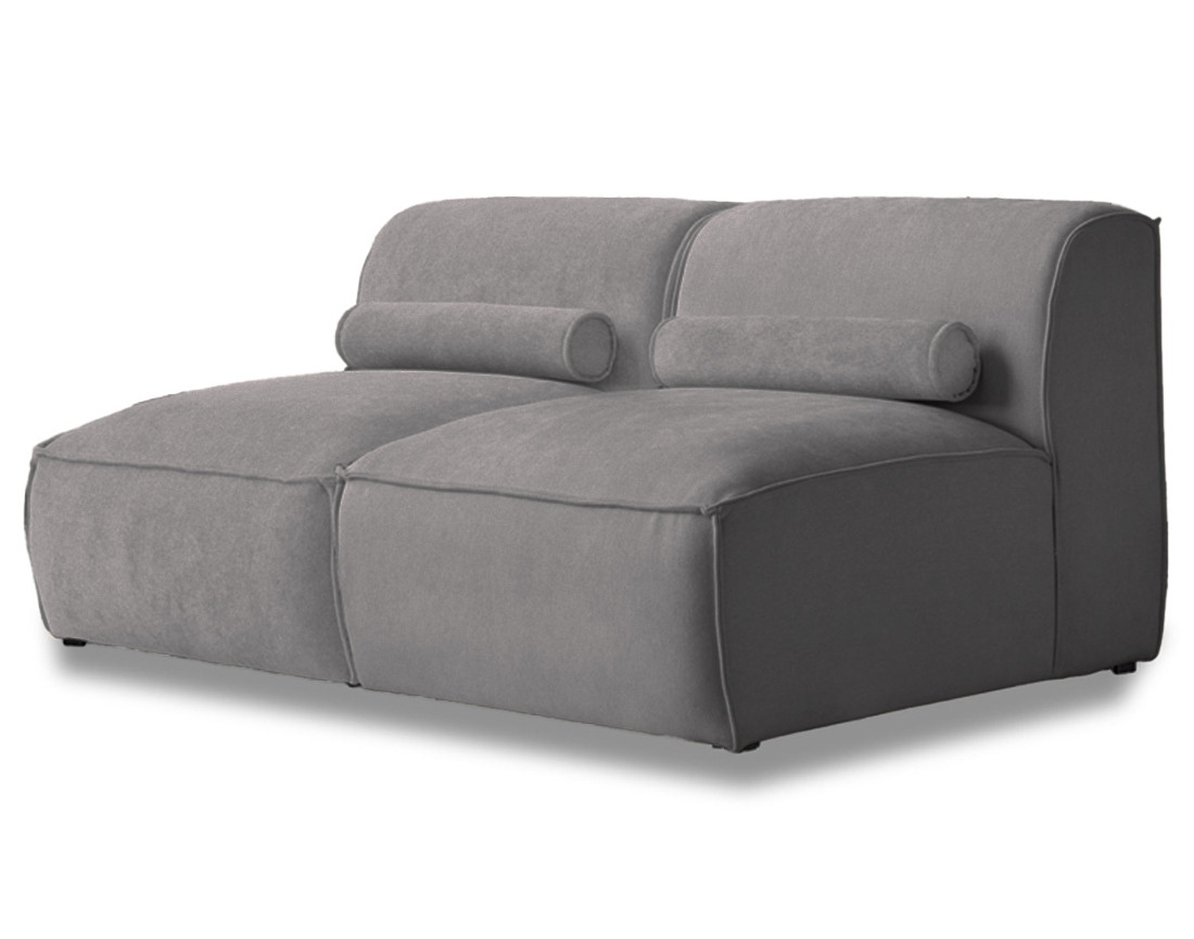 Canapé modulable 2 places en tissu texturé Felix