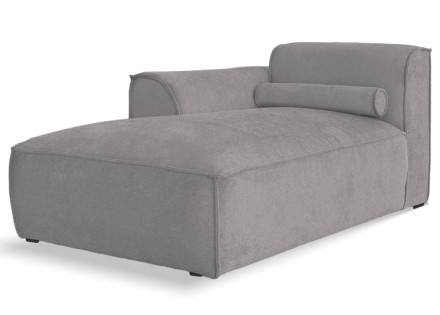 Module d'assise méridienne gauche en tissu texturé Felix
