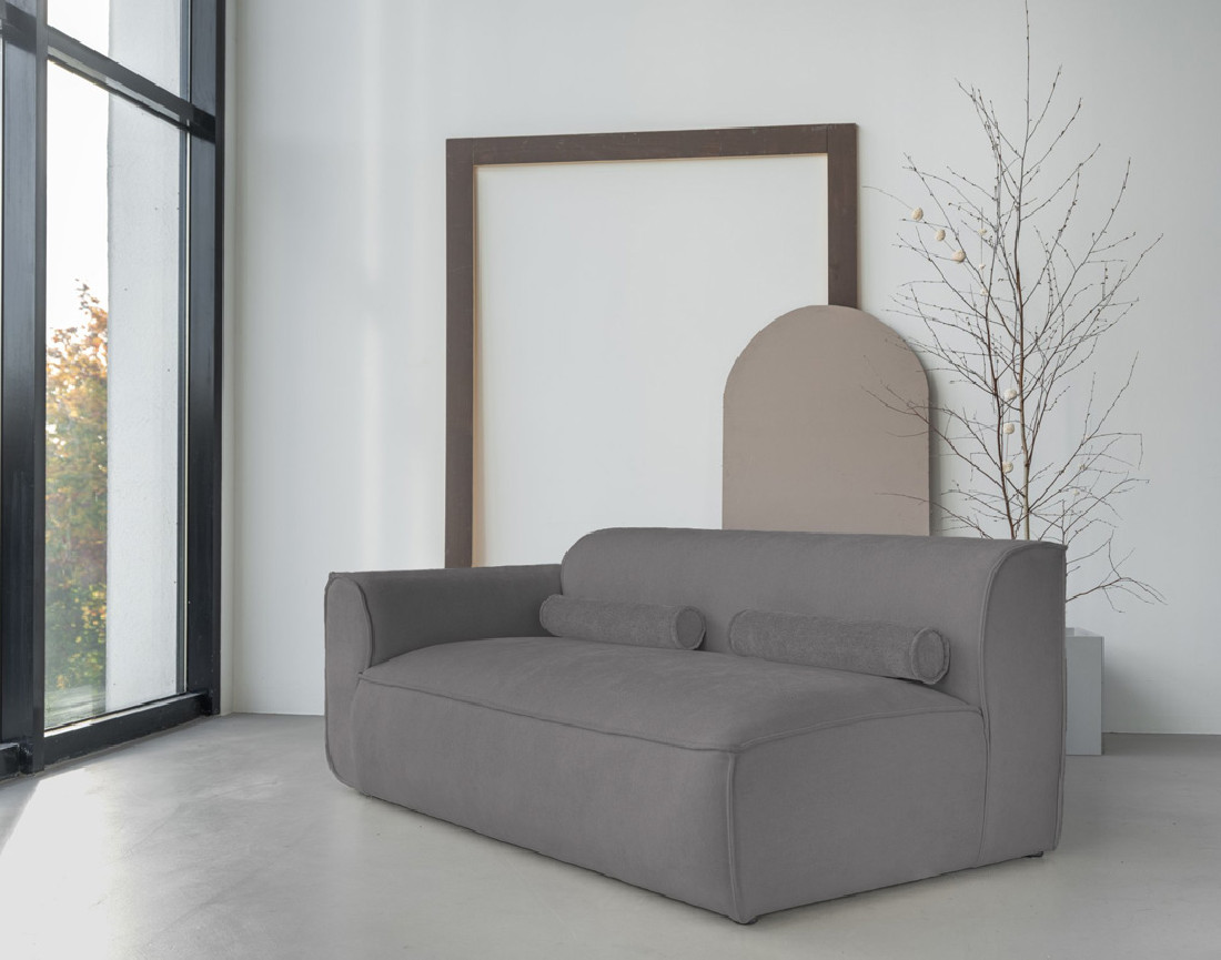 Module d'assise gauche en tissu texturé Felix