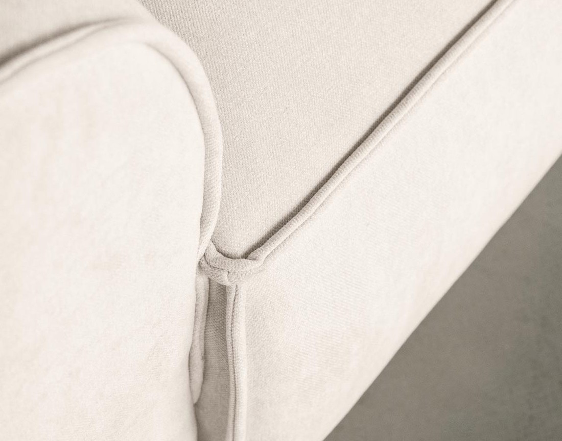 Canapé modulable d'angle droit 4 places en tissu texturé Felix