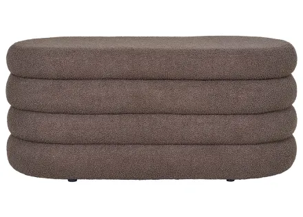 Pouf avec rangement en tissu bouclette Neo