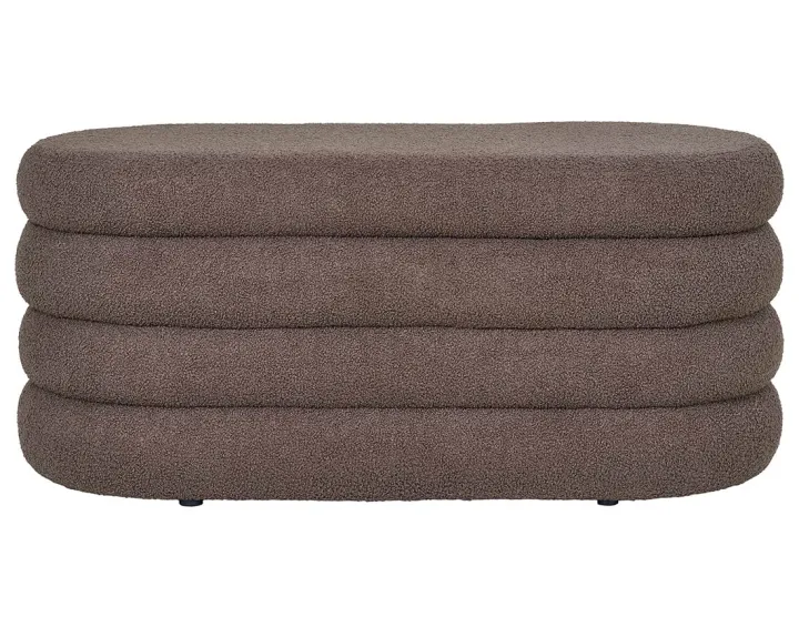 Pouf avec rangement en tissu bouclette Neo