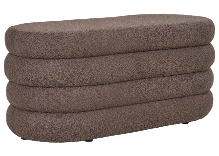 Pouf avec rangement en tissu bouclette Neo
