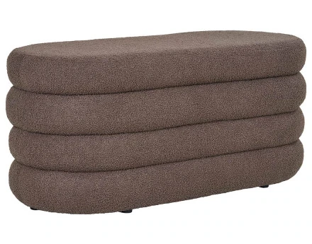 Pouf avec rangement en tissu bouclette Neo