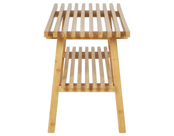 Banc avec rangement bambou naturel 70 cm Saona