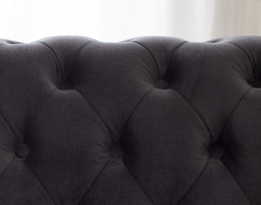 Canapé Chesterfield d'angle gauche 4 places en velours William Canapé Chesterfield d'angle gauche 4 places en velours William