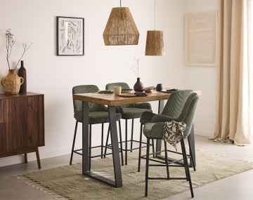 Table de bar bois massif de manguier 135 cm Jayto