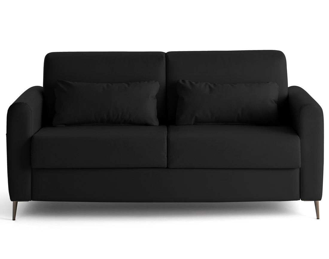 Canapé 3 places convertible couchage quotidien matelas 12 cm en simili Owen