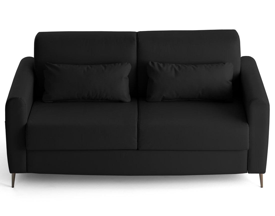 Canapé 3 places convertible couchage quotidien matelas 12 cm en simili Owen