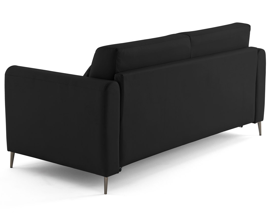 Canapé 3 places convertible couchage quotidien matelas 12 cm en simili Owen
