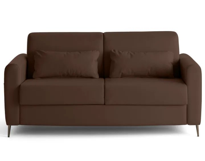 Canapé 3 places convertible couchage quotidien matelas 12 cm en cuir vegan Owen