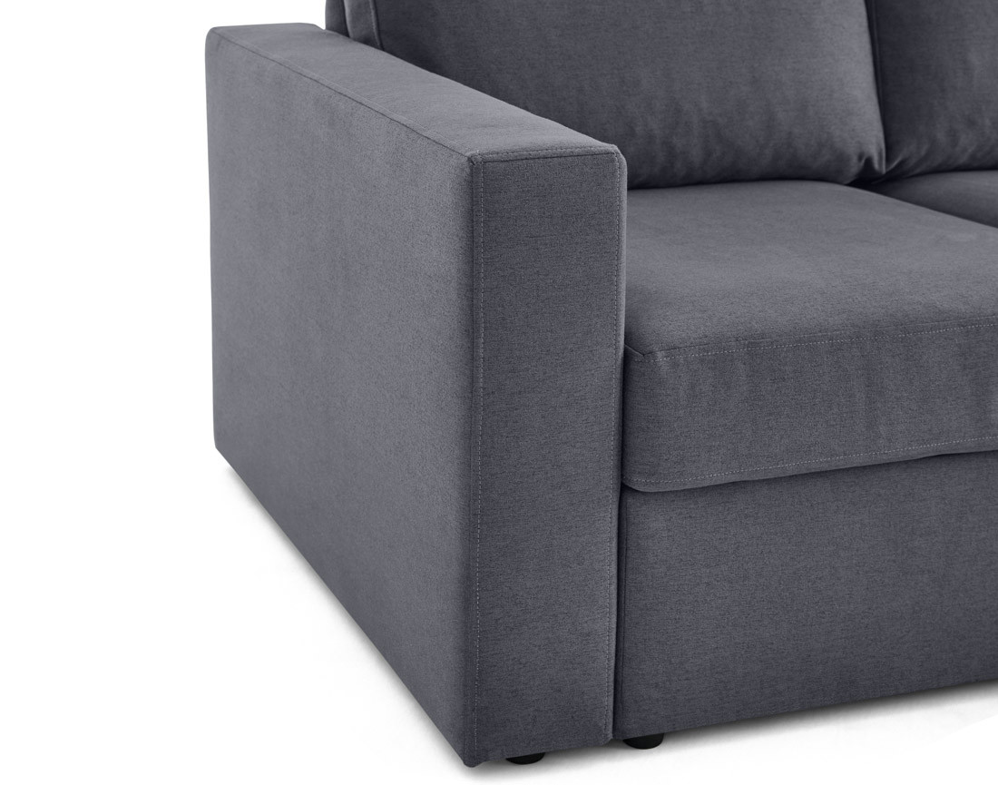 Canapé d'angle réversible 4 places avec têtières amovible en tissu Barrie Canapé d'angle réversible 4 places avec têtières amovible en tissu Barrie